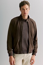 Regular Fit Suede Bomber