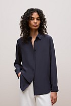 Silk Concealed Placket Shirt