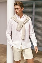 Regular Fit Linen Classic Long Sleeve Shirt