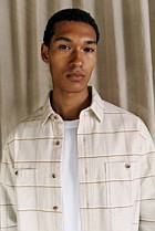 Brushed Cotton Windowpane Overshirt