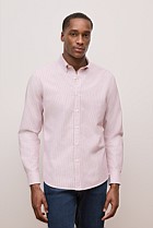 Regular Fit Yarn Dyed Stripe Oxford Shirt