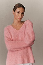 Brushed Alpaca Relaxed V Knit