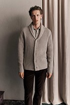 Merino Textured Shawl Cardigan