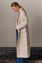 Italian Wool Blend Check Coat