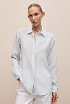 Silk Concealed Placket Shirt