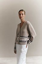 Merino Cashmere Fair Isle Cardigan