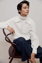 Merino Open Collar Knit