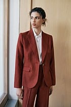 Linen Twill Single Breasted Blazer