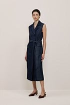 Denim Sleeveless Trench Dress