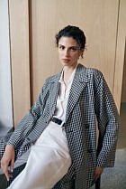 Gingham Lightweight Trench Coat