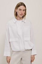 Linen Blend Panel Detail Jacket