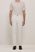 Cotton Blend Pleat Front Pant