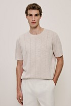Linen Cotton Slub Knit T-shirt