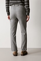 Relaxed Fit Wool Blend Pleat Front Pant