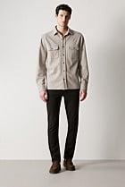 Regular Fit Cotton Wool Blend Puppytooth Overshirt