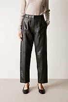 Leather Pleat Front Pant