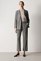 Cotton Wool Blend Pinstripe Ponte Pant