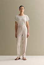 Yarn Dyed Linen Tapered Trouser