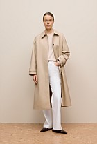 Cotton Blend Wide Leg Jean