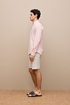 Regular Fit Yarn Dyed Cotton Monogram Oxford Shirt