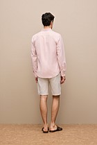 Regular Fit Yarn Dyed Cotton Monogram Oxford Shirt