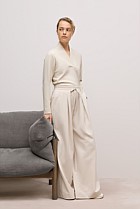 Ponte Drawcord Wide Leg Pant