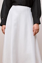 Textured Flare Midi Skirt