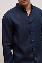 Regular Fit Linen Classic Long Sleeve Shirt