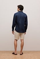 Regular Fit Linen Classic Long Sleeve Shirt