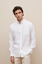 Regular Fit Linen Classic Long Sleeve Shirt
