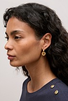 Rava Drop Hoop Earrings