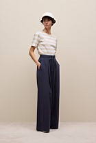 Ponte Drawcord Wide Leg Pant