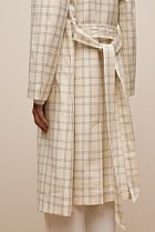Yarn Dyed Check Trench Coat