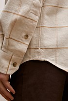Brushed Cotton Windowpane Overshirt