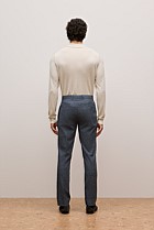Cotton Wool Blend Straight Leg Trouser