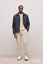 Mercerised Cotton Tipped Long Sleeve T-shirt