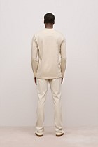 Mercerised Cotton Tipped Long Sleeve T-shirt
