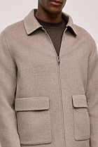 Double-Faced Zip Front Jacket