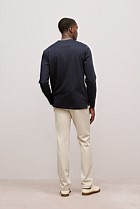 Mercerised Cotton Tipped Long Sleeve T-shirt