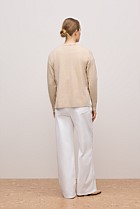 Wool Cashmere Relaxed V Cardigan