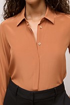 Silk Concealed Placket Shirt