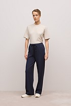 Ponte Pintucked Wide Leg Pant