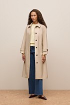 Wool Cashmere Cable Detail Crew