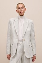 Italian Wool Blend Single Breasted Blazer