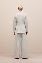 Italian Wool Blend Single Breasted Blazer