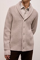 Merino Textured Shawl Cardigan