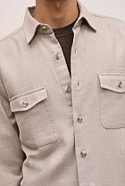 Brushed Herringbone Overshirt