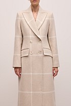 Italian Wool Blend Check Coat