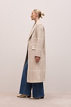 Italian Wool Blend Check Coat