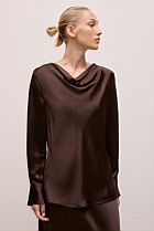 Satin Cowl Neck Top